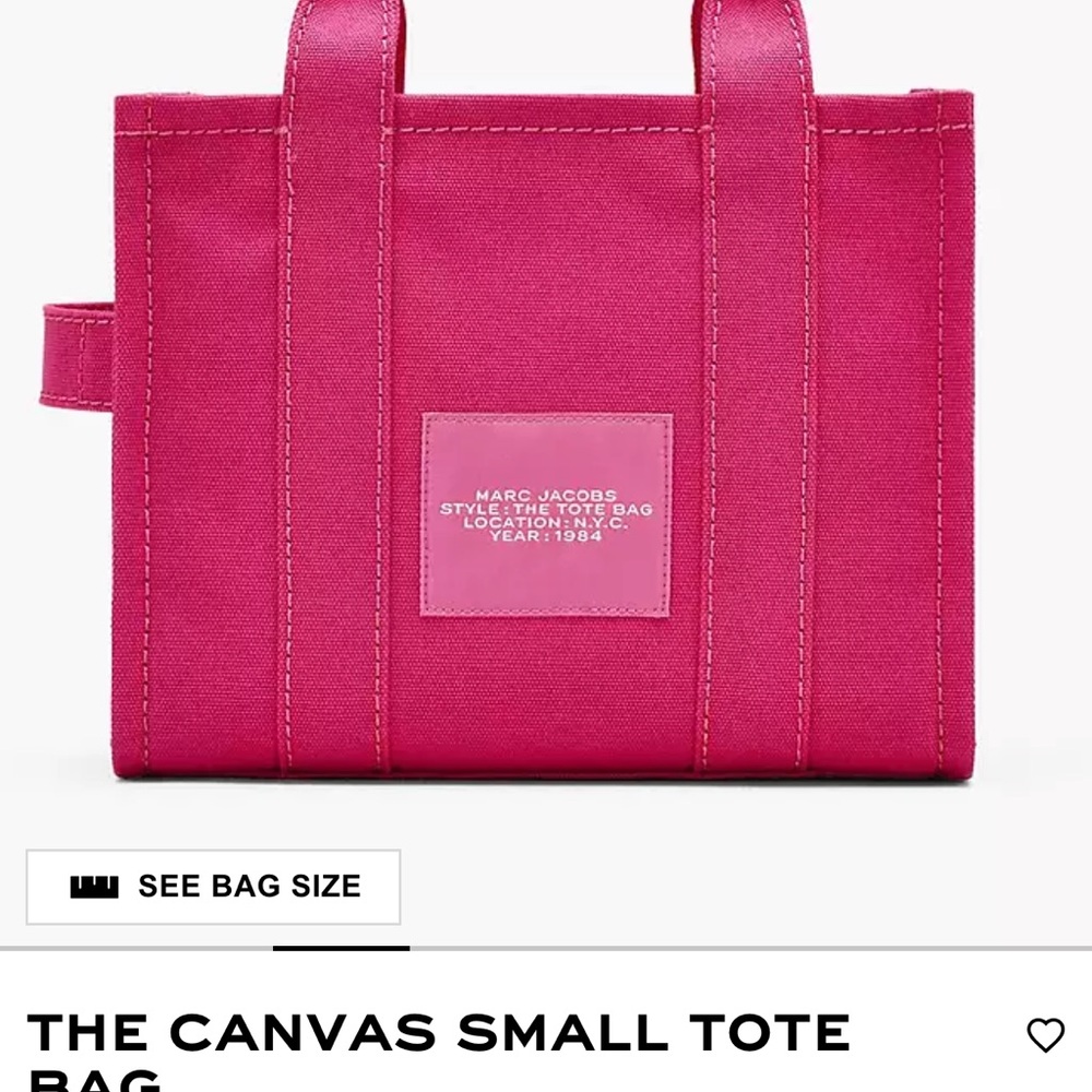 Marc Jacobs Fuchsia Canvas Tote - Picture 3 of 14